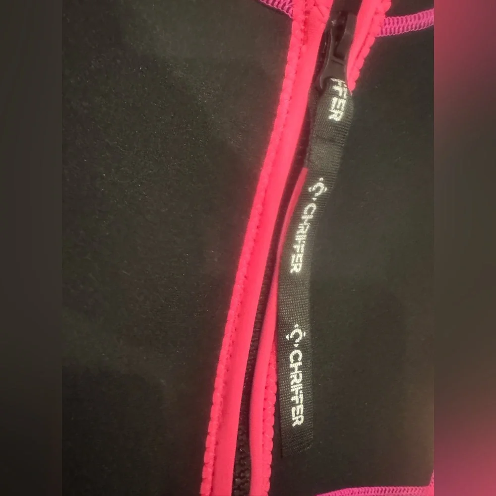 NWOT Kids Shorty Wetsuit 2mm Neoprene Front Zip, Pink Black, Size Small
